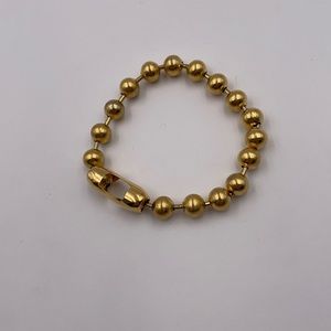 Stainless steel gold Dog Tag bracelet